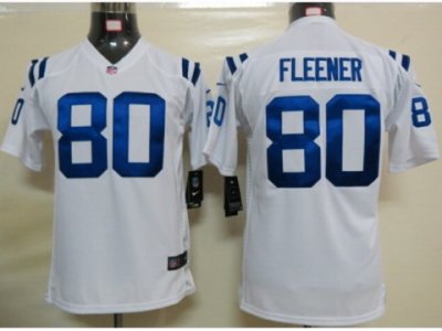 Youth Nike NFL Indianapolis Colts #80 Coby Fleener White Jerseys