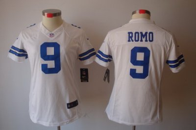 Women Nike Dallas Cowboys 9 Romo White[Women's NIKE LIMITED Jersey]