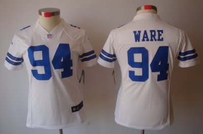 Women Nike Dallas Cowboys 94# Ware White Color[Women's NIKE LIMITED Jersey]