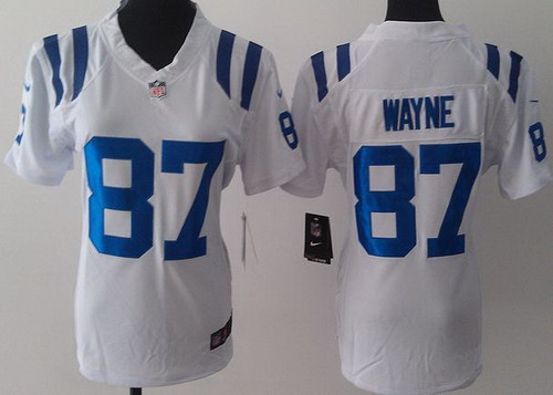 Women Nike Indianapolis Colts 87 Reggie Wayne White LIMITED Jerseys