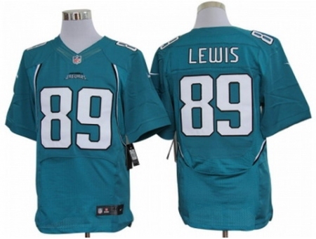 Nike Jacksonville Jaguars 89 Marcedes Lewis Green Elite NFL Jersey