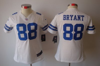 Women Nike Dallas Cowboys 88 Dez Bryant White Game LIMITED Nike NFL Jerseys