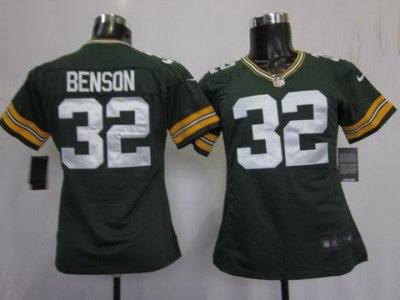 Women Nike Green Bay Packers #32 Cedric Benson Green NFL Jerseys