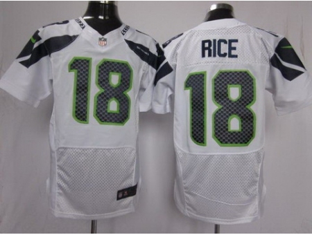 Nike Seattle Seahawks 18 Sidney Rice White Elite NFL Jersey