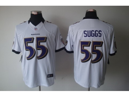 Nike Baltimore Ravens 55 Terrell Suggs White Limited NFL Jersey