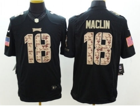 Nike Philadelphia Eagles 18 Jeremy Maclin Black Limited Salute to Service NFL Jersey