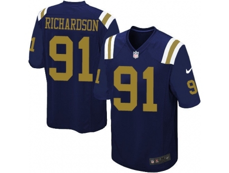 Nike New York Jets 91 Sheldon Richardson Blue Limited Alternate NFL Jersey