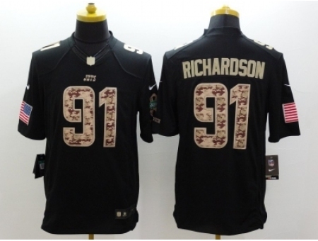 Nike new york jets 91 Sheldon Richardson black Limited Salute to Service NFL Jersey