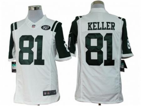 Nike New York Jets 81 Dustin Keller White Limited NFL Jersey