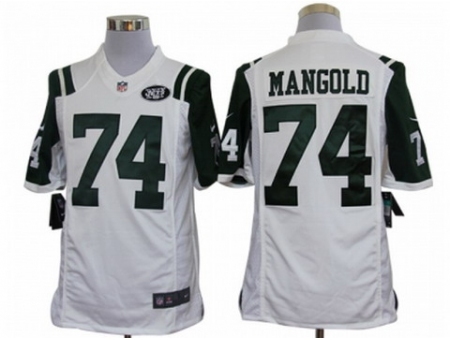 Nike New York Jets 74 Nick Mangold White Limited NFL Jersey