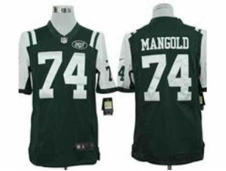 Nike New York Jets 74 Nick Mangold Green Limited NFL Jersey