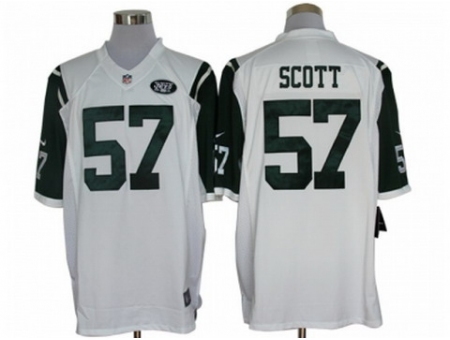 Nike New York Jets 57 Bart Scott White Limited NFL Jersey