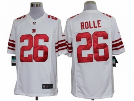 Nike New York Giants 26 Antrel Rolle White Limited NFL Jersey