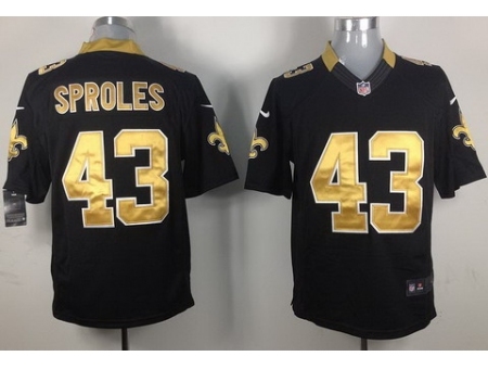 Nike New Orleans Saints 43 Darren Sproles Black LIMITED NFL Jersey