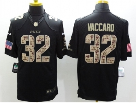 Nike New Orleans Saints 32 Kenny Vaccaro Black Limited Salute to Service NFL Jersey