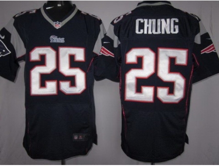 Nike New England Patriots 25 Patrick Chung Blue Elite NFL Jersey