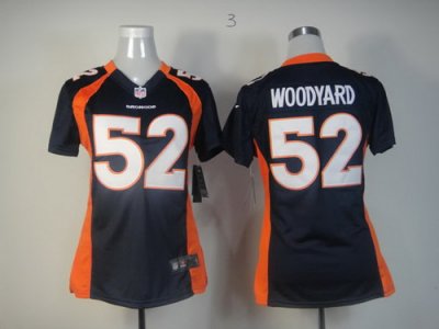 Women Nike Denver Broncos #52 Wesley Woodyard Blue Jerseys