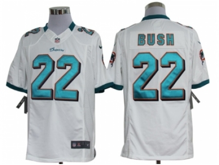 Nike Miami Dolphins 22 Reggie Bush White Limited NFL Jersey