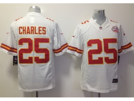 Nike Kansas City Chiefs 25 Jamaal Charles White LIMITED NFL Jersey