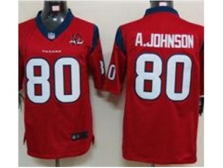 Nike Houston Texans 80 Andre Johnson red Limited W 10th Patch NFL Jersey