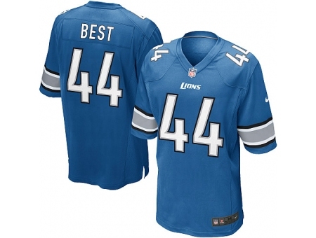 Nike Detroit Lions 44 Jahvid Best blue Game NFL Jersey