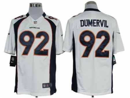 Nike Denver Broncos 92 Elvis Dumervil White Limited NFL Jersey