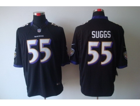 Nike Baltimore Ravens 55 Terrell Suggs Black Limited NFL Jersey