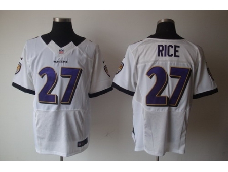 Nike Baltimore Ravens 27 Ray Rice Nike Elite White NFL Jersey