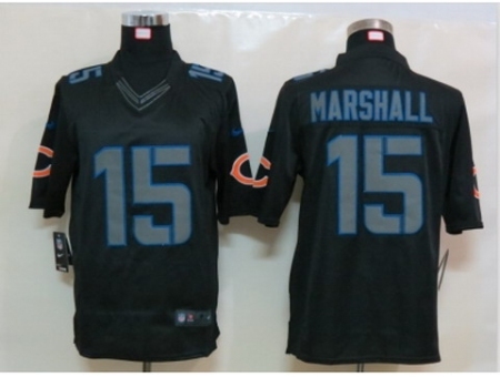 Nike Chicago Bears 15 Brandon Marshall Black Limited Impact NFL Jersey