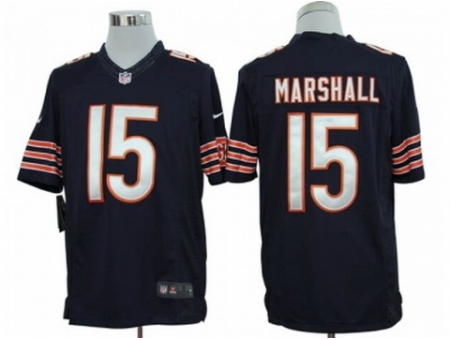 Nike Chicago Bears 15 Brandon Marshall Blue Limited NFL Jersey