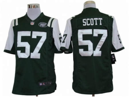 Nike New York Jets 57 Bart Scott Green Limited NFL Jersey