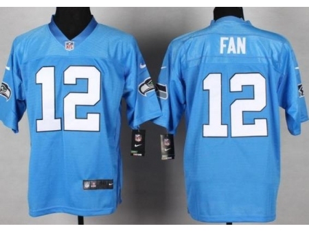 Nike Seattle Seahawks 12 Fan Light Blue Elite NFL Jersey