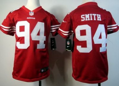 Youth Nike San Francisco 49ers #94 Justin Smith Red Nike NFL Jerseys