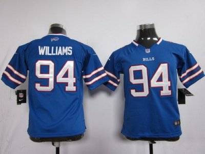 Youth Nike Buffalo Bills #94 Williams Blue NFL Jerseys