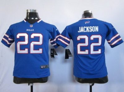 Youth Nike Buffalo Bills 22# Jackson Blue Nike NFL Jerseys