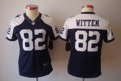 Women Nike Dallas Cowboys 82# Witten Blue[Thanksgiving LIMITED Jersey]