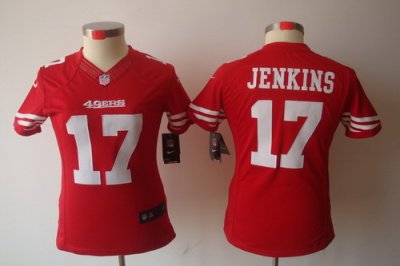 Women Nike San Francisco 49ers 17# Jenkins Red Color[NIKE LIMITED Jersey]