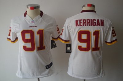 Women Nike Washington Redskins #91 Kerrigan White Color[NIKE LIMITED Jersey]