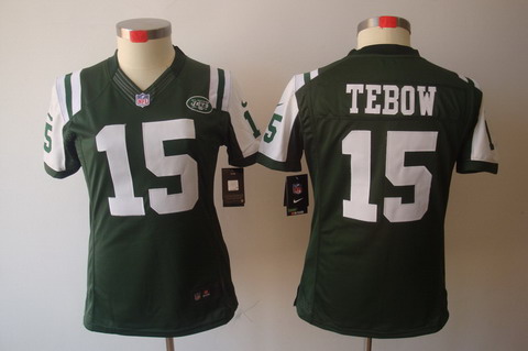 Nike Womens New York Jets #15 Tebow Green Color[NIKE LIMITED Jersey]