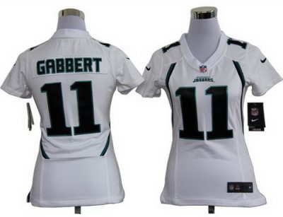 Women Nike Jacksonville Jaguars 11# Blaine Gabbert White Nike NFL Jerseys