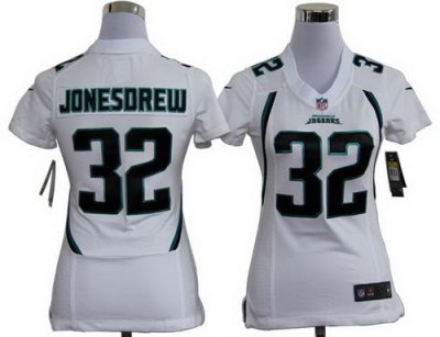 Women Nike Jacksonville Jaguars 32# Maurice Jones-Drew White Nike NFL Jerseys