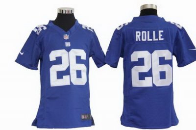 Youth Nike New York Giants #26 Antrel Rolle blue Jerseys