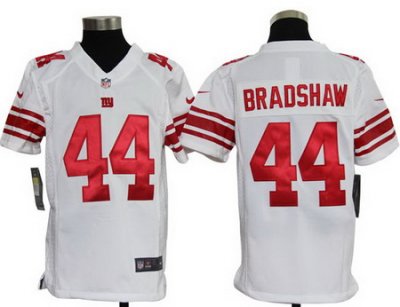 Youth Nike New York Giants 44# Ahmad Bradshaw White Elite Nike NFL Jerseys