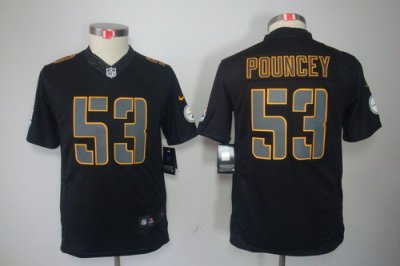 Youth Nike NFL Pittsburgh Steelers #53 Maurkice Pouncey Black Impact Limited Jerseys