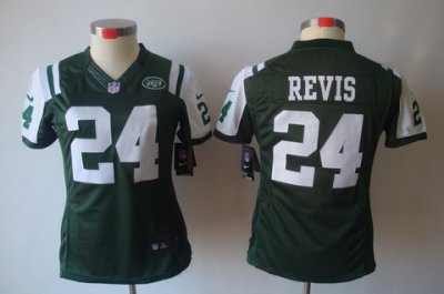 Women New York Jets #24 Revis Green Color[NIKE LIMITED Jersey]