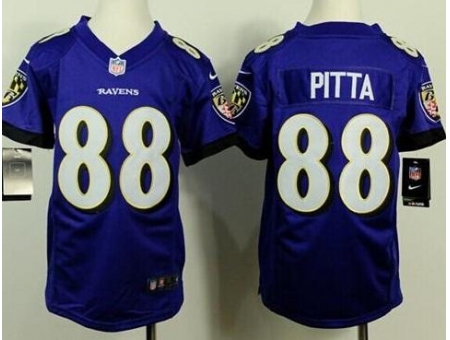 Youth Nike Baltimore Ravens 88 Dennis Pitta Purple Team Color Stitched NFL Jersey