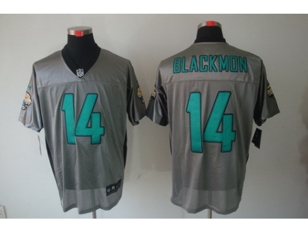 Nike Jacksonville Jaguars 14 Justin Blackmon Grey Elite Shadow NFL Jersey