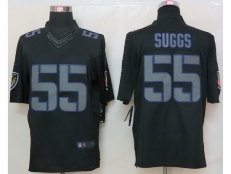 Nike Baltimore Ravens 55 Terrell Suggs Black Limited Impact NFL Jersey