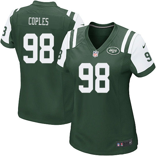 Women's Nike New York Jets #98 Quinton Coples Elite Green Team Color NFL Jersey