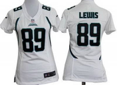 Women Nike Jacksonville Jaguars 89# Marcedes Lewis White Nike NFL Jerseys